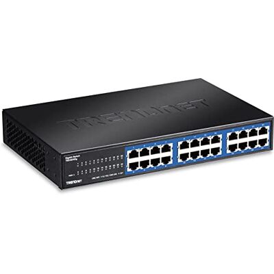 TRENDnet , TEG-S24Dg, 24-Port Unmanaged Gigabit GREENnet Desktop Switch, Ethernet-Netzwerk-Switch, 24 x 10-100-1000 Gigabit Ethernet RJ-45-Ports, 48 Gbit/s Switching-Kapazität, Schwarz TRENDnet , TEG-S24Dg, 24-Port Unmanaged Gigabit GREENnet Desktop Switch, Ethernet-Netzwerk-Switch, 24 x 10-100-1000 Gigabit Ethernet RJ-45-Ports, 48 Gbit/s Switching-Kapazität, Schwarz