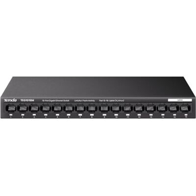 Tenda Switch 16 Port Gigabit LAN Switch Unmanaged Netzwerk Switch mit VLAN Wandmontage, Plug & Play Internet Verteiler, Lüfterlos, Metall Ethernet Switch für PC/Spielekonsole/TV/Router (TEG1016M) Tenda Switch 16 Port Gigabit LAN Switch Unmanaged Netzwerk Switch mit VLAN Wandmontage, Plug & Play Internet Verteiler, Lüfterlos, Metall Ethernet Switch für PC/Spielekonsole/TV/Router (TEG1016M)