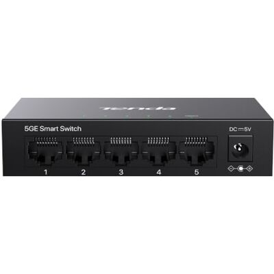 Tenda Smart Managed Switch 5-Port Gigabit Netzwerk Switch LAN Hub IGMP-Snooping, QoS, VLAN, DHCP-Snooping, MAC-Bindung, Statische LAG, Lüfterlos, Lokales & Cloud-Management, Metall (TEG2205D) Tenda Smart Managed Switch 5-Port Gigabit Netzwerk Switch LAN Hub IGMP-Snooping, QoS, VLAN, DHCP-Snooping, MAC-Bindung, Statische LAG, Lüfterlos, Lokales & Cloud-Management, Metall (TEG2205D)