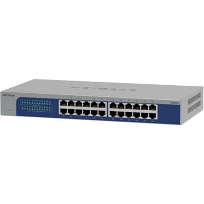 Netgear 24-Port Gigabit Ethernet Unmanaged Switch (GS524): Desktop-, Wand- oder Rack-Befestigung und eingeschränkte Garantie über die gesamte Nutzungsdauer Netgear 24-Port Gigabit Ethernet Unmanaged Switch (GS524): Desktop-, Wand- oder Rack-Befestigung und eingeschränkte Garantie über die gesamte Nutzungsdauer