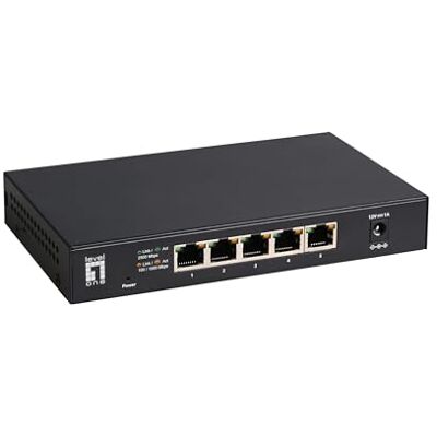 LevelOne GEU-0525 5-Port Unmanaged 2,5-Gigabit Ethernet Switch LevelOne GEU-0525 5-Port Unmanaged 2,5-Gigabit Ethernet Switch