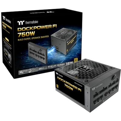 Thermaltake Dockpower FI 750W Netzteil ATX 3.1 PCIe 5.1 12V‑2x6‑Anschluss Main‑Unit & Docking‑Modul ultraleiser 135mm‑Lüfter Low‑Profile Kabel 80+ GOLD Modular Thermaltake Dockpower FI 750W Netzteil ATX 3.1 PCIe 5.1 12V‑2x6‑Anschluss Main‑Unit & Docking‑Modul ultraleiser 135mm‑Lüfter Low‑Profile Kabel 80+ GOLD Modular