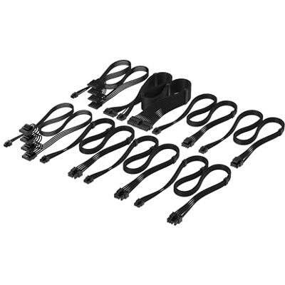 Corsair Elite Premium Pro-Kit mit Typ 5-Netzteilkabeln – Schwarz Einzeln Ummantelten, Flache Kabelkämme, Dreilagiges Mesh-Paracord-Design, Kompatibel Netzteilen mit Typ-5-Kabeln Corsair Elite Premium Pro-Kit mit Typ 5-Netzteilkabeln – Schwarz Einzeln Ummantelten, Flache Kabelkämme, Dreilagiges Mesh-Paracord-Design, Kompatibel Netzteilen mit Typ-5-Kabeln