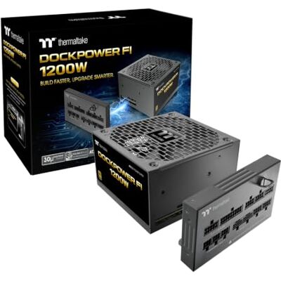 Thermaltake Dockpower FI 1200W Netzteil ATX 3.1 PCIe 5.1 12V‑2x6‑Anschluss Main‑Unit & Docking‑Modul ultraleiser 135mm‑Lüfter 80+ GOLD Modular Thermaltake Dockpower FI 1200W Netzteil ATX 3.1 PCIe 5.1 12V‑2x6‑Anschluss Main‑Unit & Docking‑Modul ultraleiser 135mm‑Lüfter 80+ GOLD Modular