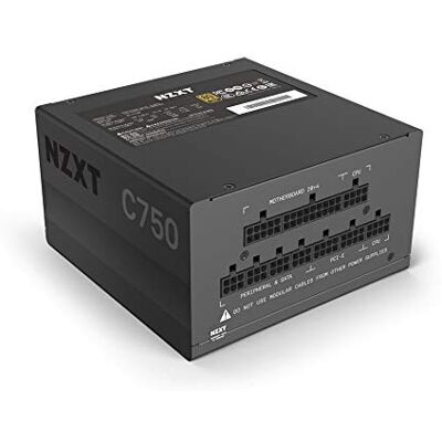 NZXT C750 NP-C750M-UK 750 Watt PSU 80+ Gold Certified Hybrid Silent Fan Control Fluid Dynamic Bearings Modular Design Sleeved Cables ATX Gaming Power Supply NZXT C750 NP-C750M-UK 750 Watt PSU 80+ Gold Certified Hybrid Silent Fan Control Fluid Dynamic Bearings Modular Design Sleeved Cables ATX Gaming Power Supply