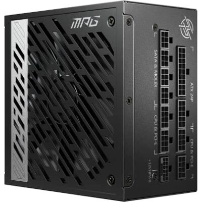 MSI MPG A1000G PCIE5 Netzteil EU Stecker, 1000W, 80 Plus Gold Zertifiziert, vollmodulares ATX 3.0, unterstützt PCIe 5.0 GPU, japanische 105°C Kondensatoren, 0% RPM Modus, Flachkabel MSI MPG A1000G PCIE5 Netzteil EU Stecker, 1000W, 80 Plus Gold Zertifiziert, vollmodulares ATX 3.0, unterstützt PCIe 5.0 GPU, japanische 105°C Kondensatoren, 0% RPM Modus, Flachkabel