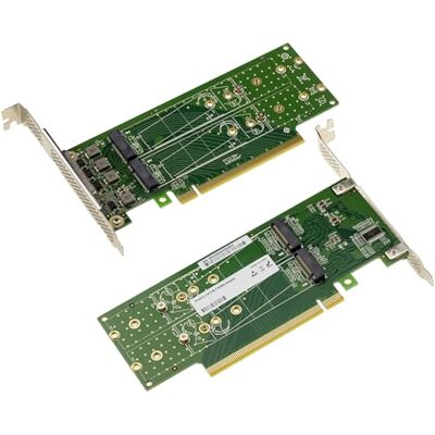 KALEA-INFORMATIQUE Doppelseitige PCIe Gen 4.0 x16-Controller-Karte für 4 SSD M.2 NVMe M Key Low- oder High-Profile-Montage KALEA-INFORMATIQUE Doppelseitige PCIe Gen 4.0 x16-Controller-Karte für 4 SSD M.2 NVMe M Key Low- oder High-Profile-Montage