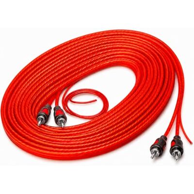 SinusLive CK-65 Cinchkabel 6,5m – 2-Kanal RCA Kabel für Car-HiFi, matt rot, 3-fach abgeschirmt, mit verlängerter Remoteleitung, geschlitzte Cinchstecker für Autoradio DSP Endstufe Verstärker SinusLive CK-65 Cinchkabel 6,5m – 2-Kanal RCA Kabel für Car-HiFi, matt rot, 3-fach abgeschirmt, mit verlängerter Remoteleitung, geschlitzte Cinchstecker für Autoradio DSP Endstufe Verstärker
