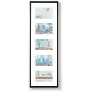 walther design Bilderrahmen schwarz 5X 10x15 cm Galerie mit Passepartout, New Lifestyle Kunststoffrahmen KV515B walther design Bilderrahmen schwarz 5X 10x15 cm Galerie mit Passepartout, New Lifestyle Kunststoffrahmen KV515B