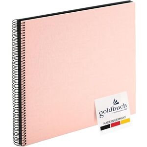 goldbuch 25 522 Spiralalbum Bella Vista, Foto Album 35 x 30 x 1,5 cm Spirale ⌀ 2,8 cm, Fotoalbum, 40 schwarze Seiten, vorderes Cover aus Leinen, Fotobuch für Bilder und Fotos zum Einkleben, Rosé goldbuch 25 522 Spiralalbum Bella Vista, Foto Album 35 x 30 x 1,5 cm Spirale ⌀ 2,8 cm, Fotoalbum, 40 schwarze Seiten, vorderes Cover aus Leinen, Fotobuch für Bilder und Fotos zum Einkleben, Rosé