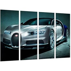Cuadros Camara Modernes Fotorahmen, Sportauto, Bugatti Chiron, Weiß und Blau, 131 x 62 cm, Ref. 27239 Cuadros Camara Modernes Fotorahmen, Sportauto, Bugatti Chiron, Weiß und Blau, 131 x 62 cm, Ref. 27239