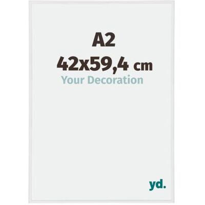 yd. Bilderrahmen DIN A2 42x59.4 cm Weiß Hochglanz Kunststoff Rahmen Annecy yd. Bilderrahmen DIN A2 42x59.4 cm Weiß Hochglanz Kunststoff Rahmen Annecy