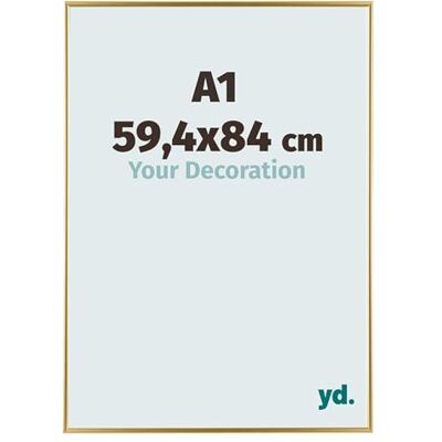 yd. Your Decoration Bilderrahmen DIN A1 59,4x84 cm Gold Bilderrahmen aus Kunststoff mit Acrylglas Antireflex DIN A1 59,4x84 Rahmen Evry yd. Your Decoration Bilderrahmen DIN A1 59,4x84 cm Gold Bilderrahmen aus Kunststoff mit Acrylglas Antireflex DIN A1 59,4x84 Rahmen Evry