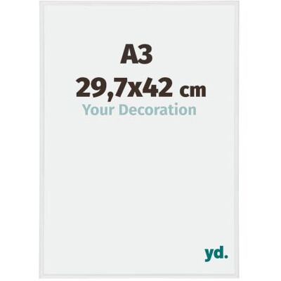 yd. Bilderrahmen DIN A3 29.7x42 cm Weiß Hochglanz Kunststoff Rahmen Annecy yd. Bilderrahmen DIN A3 29.7x42 cm Weiß Hochglanz Kunststoff Rahmen Annecy