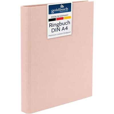 goldbuch 37722 Foto Ringbuch, Bella Vista, Foto Album 26 x 32 cm, Fotobuch Ordner aus Leinen, Fotoordner zum Selbstgestalten und Befüllen, Format DIN A4, ideal für Reise & Urlaub, Rosé goldbuch 37722 Foto Ringbuch, Bella Vista, Foto Album 26 x 32 cm, Fotobuch Ordner aus Leinen, Fotoordner zum Selbstgestalten und Befüllen, Format DIN A4, ideal für Reise & Urlaub, Rosé