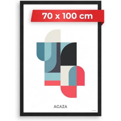 ACAZA Bilderrahmen 70x100 cm Schwarz XXL, MDF Holz mit bruchsicherem Acrylglas, Große Rahmen für Photos, Poster und Puzzles, Wandmontage, Hoch- und Querformat ACAZA Bilderrahmen 70x100 cm Schwarz XXL, MDF Holz mit bruchsicherem Acrylglas, Große Rahmen für Photos, Poster und Puzzles, Wandmontage, Hoch- und Querformat