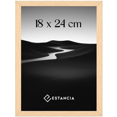 Estancia Bilderrahmen aus Eichen-Kiefernholz 18x24 cm mit Bruchsicherem Acrylglas Moderner Holzbilderrahmen 18 x 24 cm Estancia Bilderrahmen aus Eichen-Kiefernholz 18x24 cm mit Bruchsicherem Acrylglas Moderner Holzbilderrahmen 18 x 24 cm