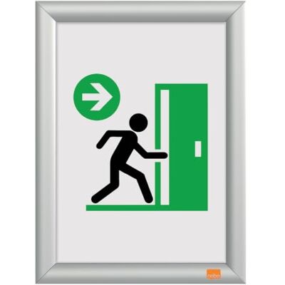 Nobo Impression Pro feuerfester A4 Posterrahmen nach DIN 4102-B1 Klapprahmen, Blendschutz APET, 25 mm Aluminium, Hoch- oder Querformat, Fluchtplan Notausgang, Büro Schule Hotel Nobo Impression Pro feuerfester A4 Posterrahmen nach DIN 4102-B1 Klapprahmen, Blendschutz APET, 25 mm Aluminium, Hoch- oder Querformat, Fluchtplan Notausgang, Büro Schule Hotel