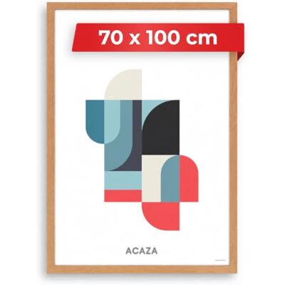 ACAZA Bilderrahmen 70x100 cm Warme Eiche XXL, MDF Holz mit bruchsicherem Acrylglas, Große Rahmen für Photos, Poster und Puzzles, Wandmontage, Hoch- und Querformat ACAZA Bilderrahmen 70x100 cm Warme Eiche XXL, MDF Holz mit bruchsicherem Acrylglas, Große Rahmen für Photos, Poster und Puzzles, Wandmontage, Hoch- und Querformat