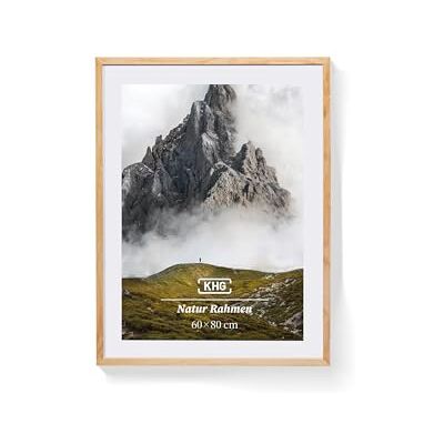 KHG Premium-Bilderrahmen 60x80 cm Natur, stabile Glasfront, für Zuhause hochwertiges Passepartout & MDF-Holzrahmen für Fotos, Poster, Zertifikate & Collagen, vielseitig einsetzbar KHG Premium-Bilderrahmen 60x80 cm Natur, stabile Glasfront, für Zuhause hochwertiges Passepartout & MDF-Holzrahmen für Fotos, Poster, Zertifikate & Collagen, vielseitig einsetzbar