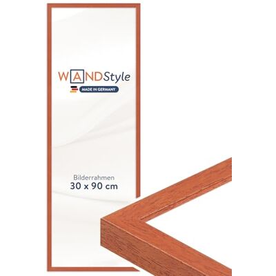 WANDStyle Bilderrahmen 30x90 Kirschbaum, moderner Bilderrahmen Holz 30x90 Hochwertiger Holzbilderrahmen, Posterrahmen zum Aufhängen, Rahmen 90x30 cm, Fotorahmen H950 Made in Germany WANDStyle Bilderrahmen 30x90 Kirschbaum, moderner Bilderrahmen Holz 30x90 Hochwertiger Holzbilderrahmen, Posterrahmen zum Aufhängen, Rahmen 90x30 cm, Fotorahmen H950 Made in Germany