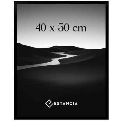 Estancia Schwarzer Bilderrahmen aus Kiefernholz 40x50 cm mit Bruchsicherem Acrylglas Moderner Holzbilderrahmen 40 x 50 cm Estancia Schwarzer Bilderrahmen aus Kiefernholz 40x50 cm mit Bruchsicherem Acrylglas Moderner Holzbilderrahmen 40 x 50 cm