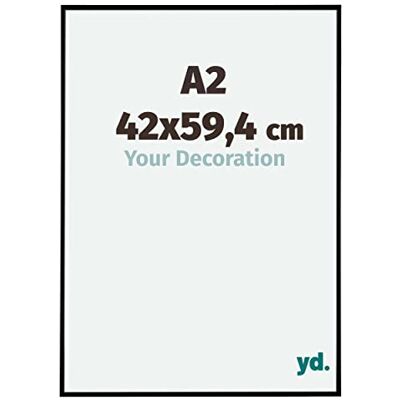 yd. Your Decoration Bilderrahmen DIN A2 42x59,4 cm Schwarz Matt Bilderrahmen aus Kunststoff mit Acrylglas Antireflex DIN A2 42x59,4 Rahmen Evry yd. Your Decoration Bilderrahmen DIN A2 42x59,4 cm Schwarz Matt Bilderrahmen aus Kunststoff mit Acrylglas Antireflex DIN A2 42x59,4 Rahmen Evry