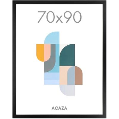 ACAZA Bilderrahmen 70x90 cm Schwarz XL, MDF Holz mit bruchsicherem Acrylglas, Große Rahmen für Photos, Poster und Puzzles, Wandmontage, Hoch- und Querformat ACAZA Bilderrahmen 70x90 cm Schwarz XL, MDF Holz mit bruchsicherem Acrylglas, Große Rahmen für Photos, Poster und Puzzles, Wandmontage, Hoch- und Querformat