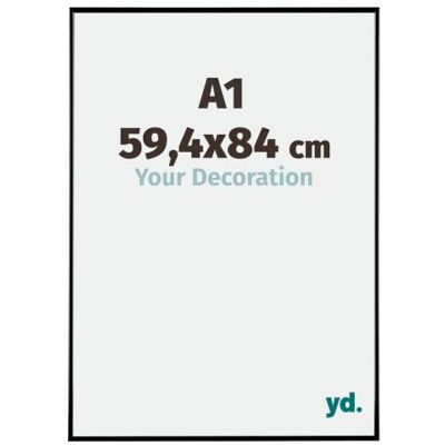 yd. Bilderrahmen DIN A1 59.4x84 cm Schwarz Hochglanz Kunststoff Rahmen Evry yd. Bilderrahmen DIN A1 59.4x84 cm Schwarz Hochglanz Kunststoff Rahmen Evry