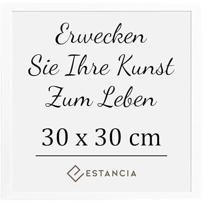 Estancia Weißer Bilderrahmen aus Kiefernholz 30x30 cm mit Bruchsicherem Acrylglas Moderner Holzbilderrahmen 30 x 30 cm Estancia Weißer Bilderrahmen aus Kiefernholz 30x30 cm mit Bruchsicherem Acrylglas Moderner Holzbilderrahmen 30 x 30 cm