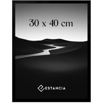 Estancia Schwarzer Bilderrahmen aus Kiefernholz 30x40 cm mit Bruchsicherem Acrylglas Moderner Holzbilderrahmen 30 x 40 cm Estancia Schwarzer Bilderrahmen aus Kiefernholz 30x40 cm mit Bruchsicherem Acrylglas Moderner Holzbilderrahmen 30 x 40 cm