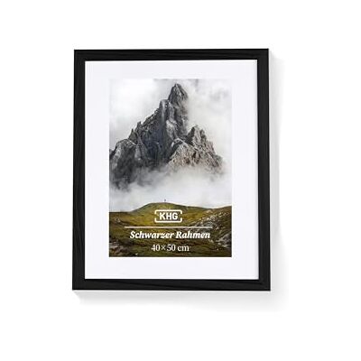 KHG Premium-Holzrahmen 40x50 cm Natur, stabile Glasfront & Passepartout für Fotos, Poster, Zertifikate & Collagen, vielseitig einsetzbar, praktisch im Alltag, pflegeleicht nutzbar, für Zuhause KHG Premium-Holzrahmen 40x50 cm Natur, stabile Glasfront & Passepartout für Fotos, Poster, Zertifikate & Collagen, vielseitig einsetzbar, praktisch im Alltag, pflegeleicht nutzbar, für Zuhause