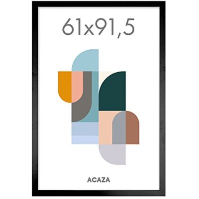 ACAZA Bilderrahmen 61x91,5 cm Schwarz, MDF Holz mit bruchsicherem Acrylglas, für Photos, Poster und Puzzles, Wandmontage, Hoch- und Querformat ACAZA Bilderrahmen 61x91,5 cm Schwarz, MDF Holz mit bruchsicherem Acrylglas, für Photos, Poster und Puzzles, Wandmontage, Hoch- und Querformat