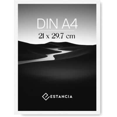 Estancia Weißer Bilderrahmen aus Kiefernholz 21x29,7 cm (A4) mit Bruchsicherem Acrylglas Moderner Holzbilderrahmen Din A4 Estancia Weißer Bilderrahmen aus Kiefernholz 21x29,7 cm (A4) mit Bruchsicherem Acrylglas Moderner Holzbilderrahmen Din A4