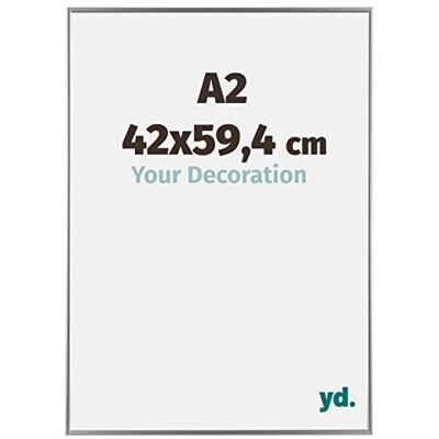 yd. Your Decoration Bilderrahmen DIN A2 42x59,4 cm Silber Hochglanz Bilderrahmen aus Kunststoff mit Acrylglas Antireflex DIN A2 42x59,4 Rahmen Evry yd. Your Decoration Bilderrahmen DIN A2 42x59,4 cm Silber Hochglanz Bilderrahmen aus Kunststoff mit Acrylglas Antireflex DIN A2 42x59,4 Rahmen Evry