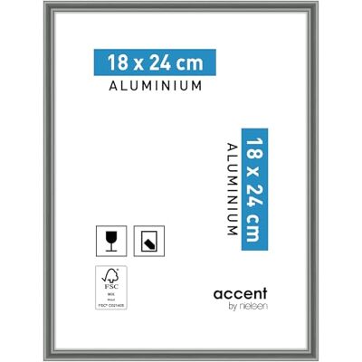 Nielsen Design Nielsen Fotolijst 53425 Stahlgrau 18x24 cm - Fotolijst Nielsen Design Nielsen Fotolijst 53425 Stahlgrau 18x24 cm - Fotolijst