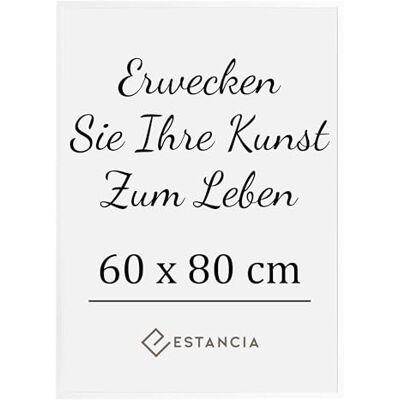 Estancia Weißer Bilderrahmen aus Kiefernholz 60x80 cm mit Bruchsicherem Acrylglas Großer Moderner Holzbilderrahmen 60 x 80 cm Estancia Weißer Bilderrahmen aus Kiefernholz 60x80 cm mit Bruchsicherem Acrylglas Großer Moderner Holzbilderrahmen 60 x 80 cm