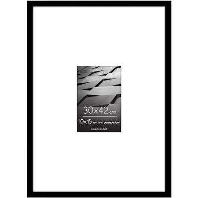 Americanflat Bilderrahmen 30x42 cm Schwarz Bilderrahmen 10x15 cm mit Passepartout Fotorahmen mit poliertem Plexi-Scheibe Americanflat Bilderrahmen 30x42 cm Schwarz Bilderrahmen 10x15 cm mit Passepartout Fotorahmen mit poliertem Plexi-Scheibe