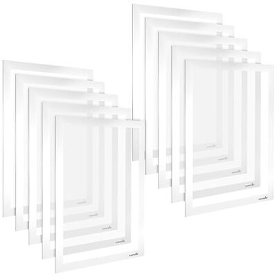 POPPSTAR Magnetrahmen A4 selbstklebend mit Magnetverschluss, weiß, 10 Stück POPPSTAR Magnetrahmen A4 selbstklebend mit Magnetverschluss, weiß, 10 Stück