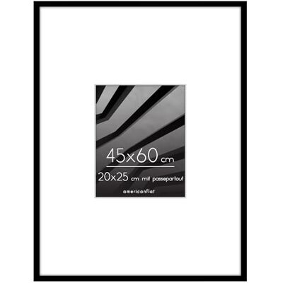 Americanflat Bilderrahmen 45x60 cm 20x25 cm Passepartout Schwarz Bruchsichere Plexi-Scheibe, integrierte Aufhängung für Hoch- und Querformat, für Fotos, Poster und Kunstdrucke Americanflat Bilderrahmen 45x60 cm 20x25 cm Passepartout Schwarz Bruchsichere Plexi-Scheibe, integrierte Aufhängung für Hoch- und Querformat, für Fotos, Poster und Kunstdrucke