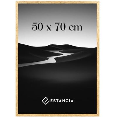 Estancia Goldener Bilderrahmen aus Kiefernholz 50x70 cm mit Bruchsicherem Acrylglas Moderner 50 x 70 cm Holzbilderrahmen Estancia Goldener Bilderrahmen aus Kiefernholz 50x70 cm mit Bruchsicherem Acrylglas Moderner 50 x 70 cm Holzbilderrahmen