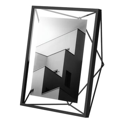 Umbra Prisma Bilderrahmen Glas Metall Schwebend, 13x18 cm, Schwarz Dreidimensionale Tiefe, zum Aufhängen oder Aufstellen, horizontal und vertikal Umbra Prisma Bilderrahmen Glas Metall Schwebend, 13x18 cm, Schwarz Dreidimensionale Tiefe, zum Aufhängen oder Aufstellen, horizontal und vertikal