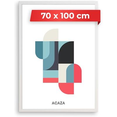ACAZA Bilderrahmen 70x100 cm weiß XXL, MDF Holz mit bruchsicherem Acrylglas, Große Rahmen für Photos, Poster und Puzzles, Wandmontage, Hoch- und Querformat ACAZA Bilderrahmen 70x100 cm weiß XXL, MDF Holz mit bruchsicherem Acrylglas, Große Rahmen für Photos, Poster und Puzzles, Wandmontage, Hoch- und Querformat