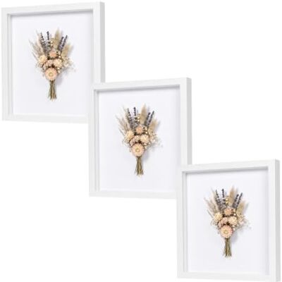 EUGAD 3D Bilderrahmen zum befüllen, 40x40 cm, Weiß, 1.5cm Tiefer 3D Objektrahmen, Tiefer Rahmen für Wand- & Tischrahmen, Shadow Box für Fotos, Hochzeitsstrauß, DIY Kunstwerke EUGAD 3D Bilderrahmen zum befüllen, 40x40 cm, Weiß, 1.5cm Tiefer 3D Objektrahmen, Tiefer Rahmen für Wand- & Tischrahmen, Shadow Box für Fotos, Hochzeitsstrauß, DIY Kunstwerke