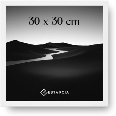 Estancia Weißer Bilderrahmen aus Kiefernholz 30x30 cm mit Bruchsicherem Acrylglas Moderner Holzbilderrahmen 30 x 30 cm Estancia Weißer Bilderrahmen aus Kiefernholz 30x30 cm mit Bruchsicherem Acrylglas Moderner Holzbilderrahmen 30 x 30 cm