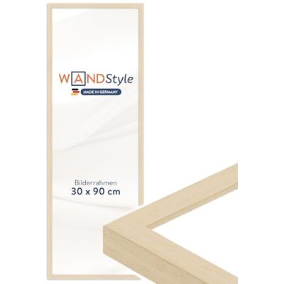 WANDStyle Bilderrahmen 30x90 Natur, moderner Bilderrahmen Holz 30x90 cm Hochwertiger Holzbilderrahmen, Posterrahmen zum Aufhängen, Rahmen 90x30 cm, Fotorahmen H950 Made in Germany WANDStyle Bilderrahmen 30x90 Natur, moderner Bilderrahmen Holz 30x90 cm Hochwertiger Holzbilderrahmen, Posterrahmen zum Aufhängen, Rahmen 90x30 cm, Fotorahmen H950 Made in Germany