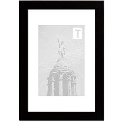 TEUTO BILDERRAHMEN Echtholz-Bilderrahmen Marina Schwarz 40 x 50 cm Museumsglas 2mm klassisches Design schlicht eckig TEUTO BILDERRAHMEN Echtholz-Bilderrahmen Marina Schwarz 40 x 50 cm Museumsglas 2mm klassisches Design schlicht eckig
