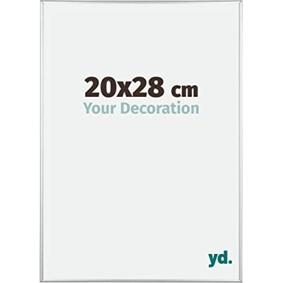 yd. Bilderrahmen 20x28 cm Silber Hochglanz Aluminium Rahmen Kent Your Decoration, Acrylglas aus Kunststoff, Wandmontage, Geeignet für Fotos, Poster und Puzzles, Made in Holland yd. Bilderrahmen 20x28 cm Silber Hochglanz Aluminium Rahmen Kent Your Decoration, Acrylglas aus Kunststoff, Wandmontage, Geeignet für Fotos, Poster und Puzzles, Made in Holland