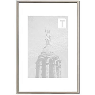TEUTO BILDERRAHMEN Kunststoff-Bilderrahmen Eva Platin 25 x 50 cm Echtglas Antireflex 2mm Alu Look günstig TEUTO BILDERRAHMEN Kunststoff-Bilderrahmen Eva Platin 25 x 50 cm Echtglas Antireflex 2mm Alu Look günstig