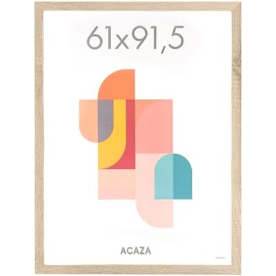 ACAZA Bilderrahmen 61x91,5 cm Eiche Hell, MDF Holz mit bruchsicherem Acrylglas, für Photos, Poster und Puzzles, Wandmontage, Hoch- und Querformat ACAZA Bilderrahmen 61x91,5 cm Eiche Hell, MDF Holz mit bruchsicherem Acrylglas, für Photos, Poster und Puzzles, Wandmontage, Hoch- und Querformat